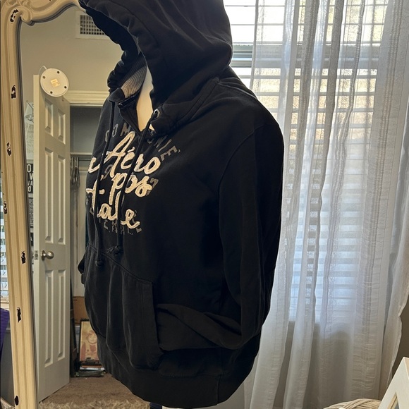 Aeropostale Charcoal Hoodie with Cream Logo - Picture 4 of 7